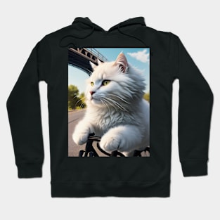 Cat on a Bicycle Hoodie